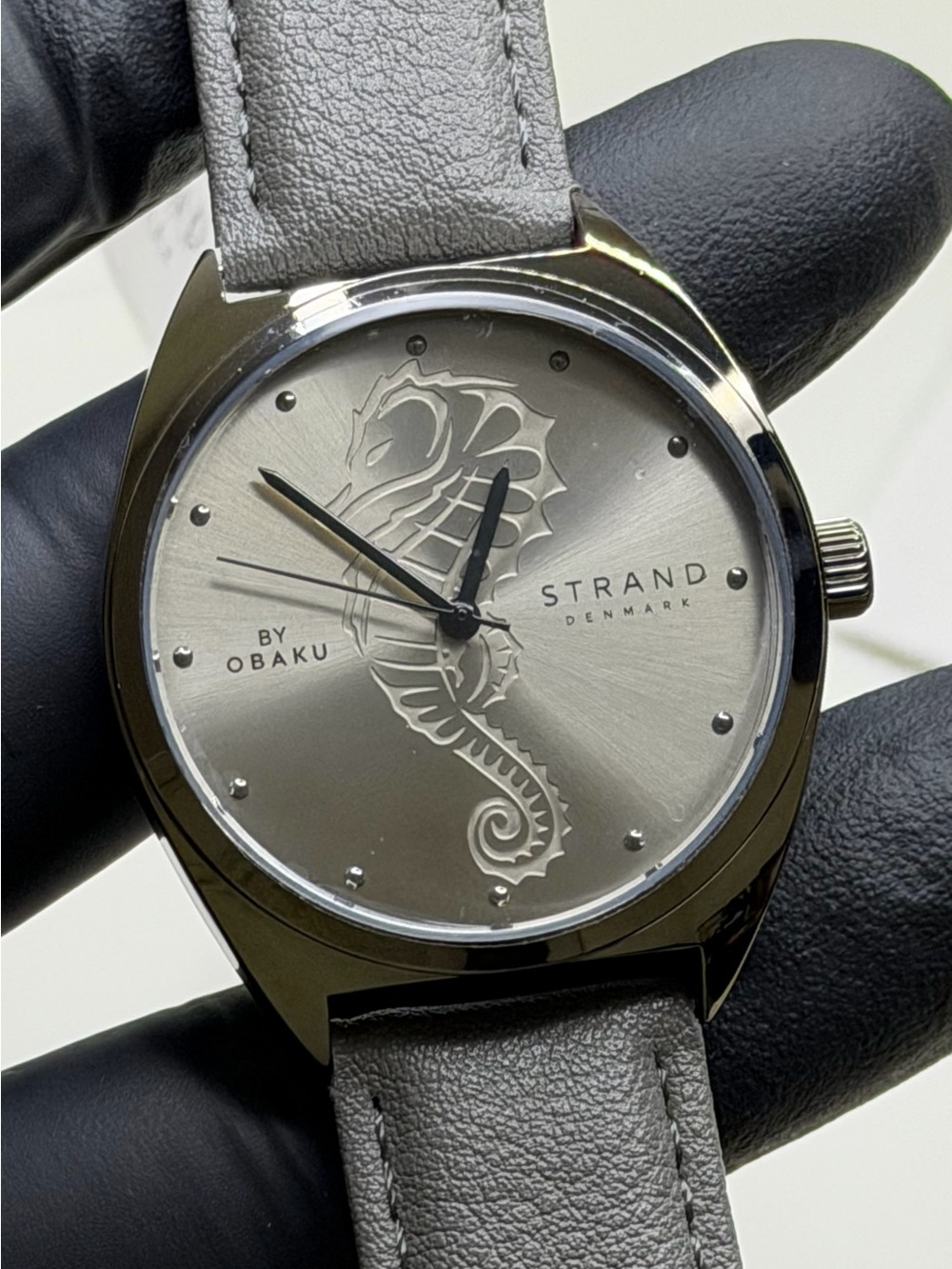 Strand by Obaku Seahorse Harbor Gunmetal Stainless Steel Unisex 36mm Dress Watch